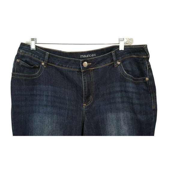 Maurices Jeans 20W Reg Boot Cut Dark Wash Stretch Denim - Picture 3 of 14